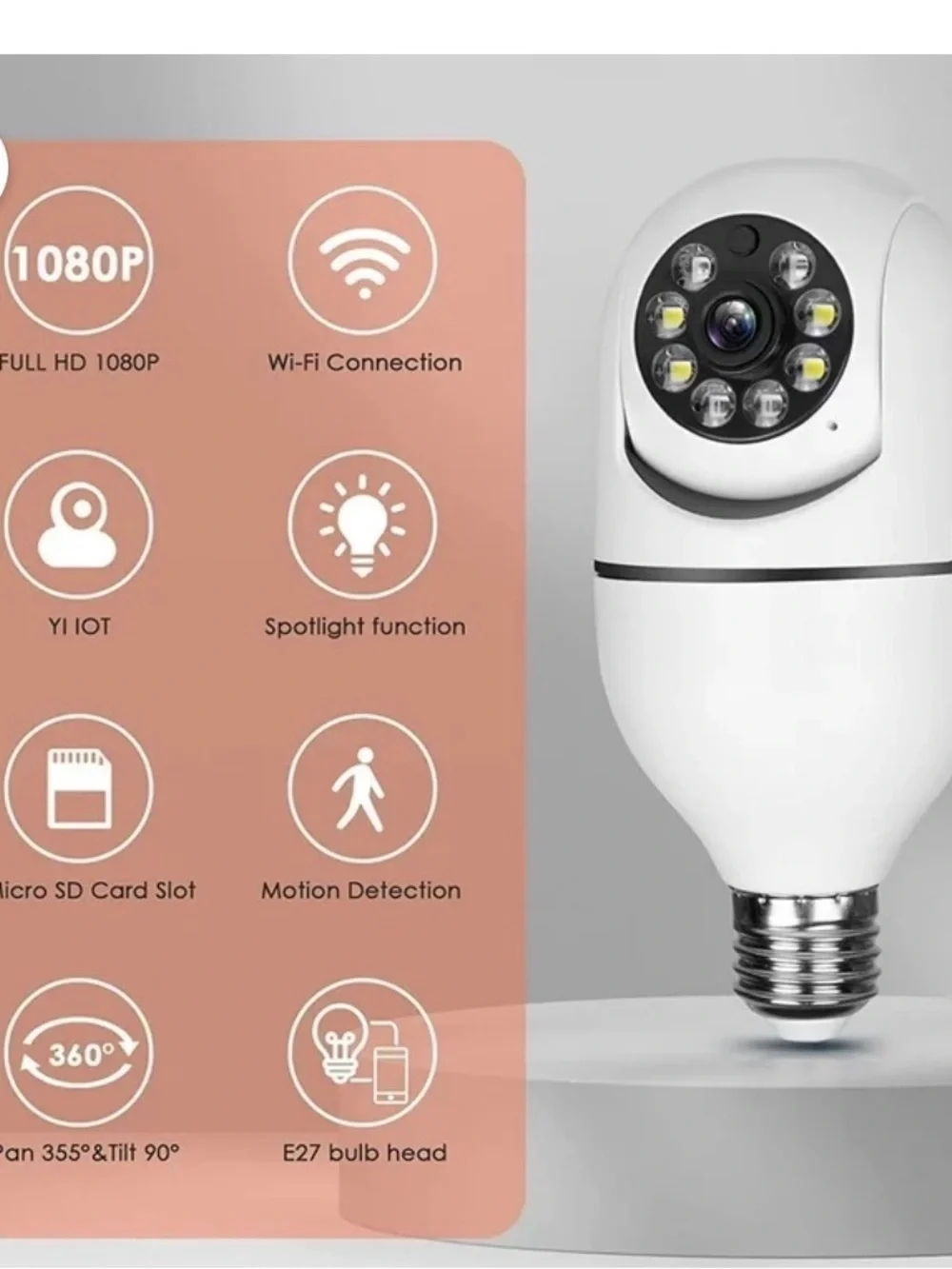 2 White 5G WiFi Camera Smart Security Cameras